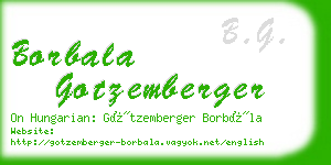 borbala gotzemberger business card